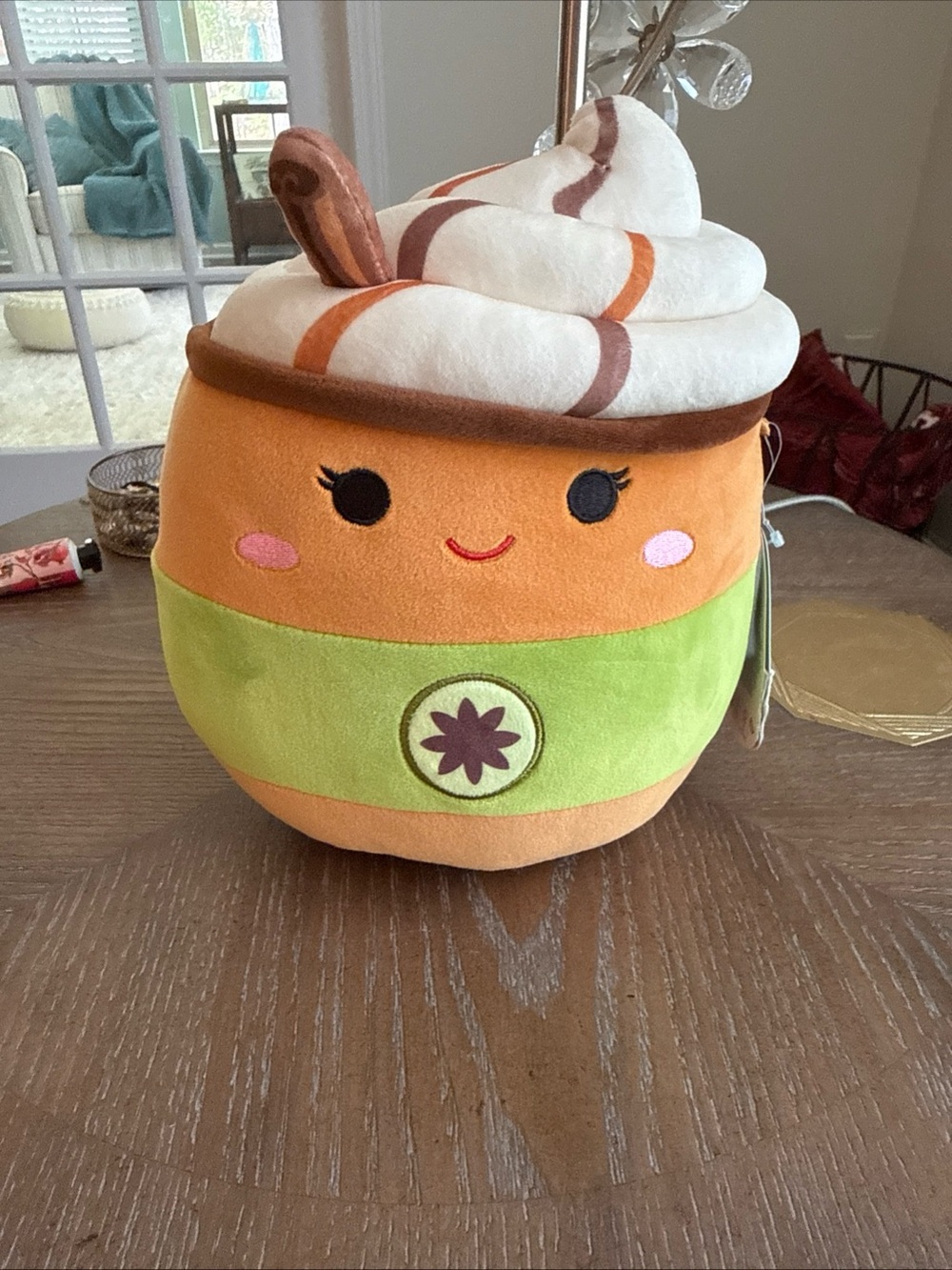 Squishmallow Kids Plush Pumpkin Spice Cup Toy - Orange & Green